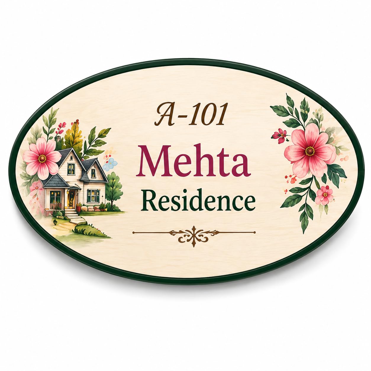 Zesta Customized Name Plate for Home Entrance Outdoor | Acrylic Door Name Plate for House | Modern Personalised Name Board for Home Entrance | Waterproof House Name Plate Wall Décor (Peacock) — Amazon image 14