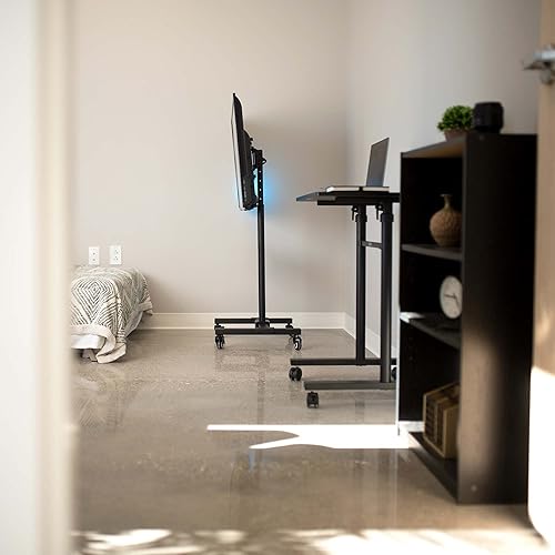 Miniatura 5 de VIVO - Soporte de TV de piso de altura ajustable, para pantallas planas de plasma, LCD o LED de 13 a 42 pulgadas Soporte de suelo portátil