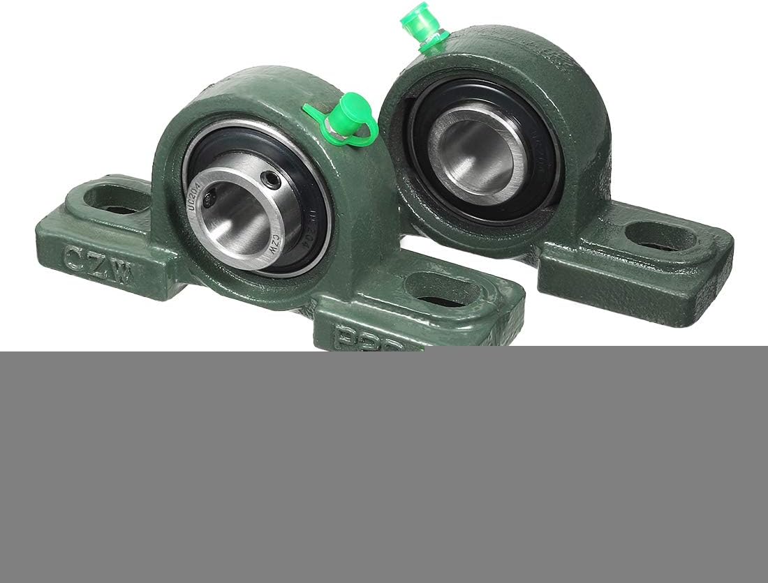 2pcs Self-Alignment Transmission Parts Pillow Block Bearing UCP204 20mm Mounted Bear Model:14as643qo405