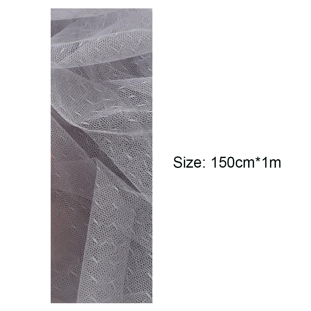 150cmx1m Gray Dot Tulle Fabric Polyester Soft Mesh Fabric for Clothing Party Decoration - Image 4