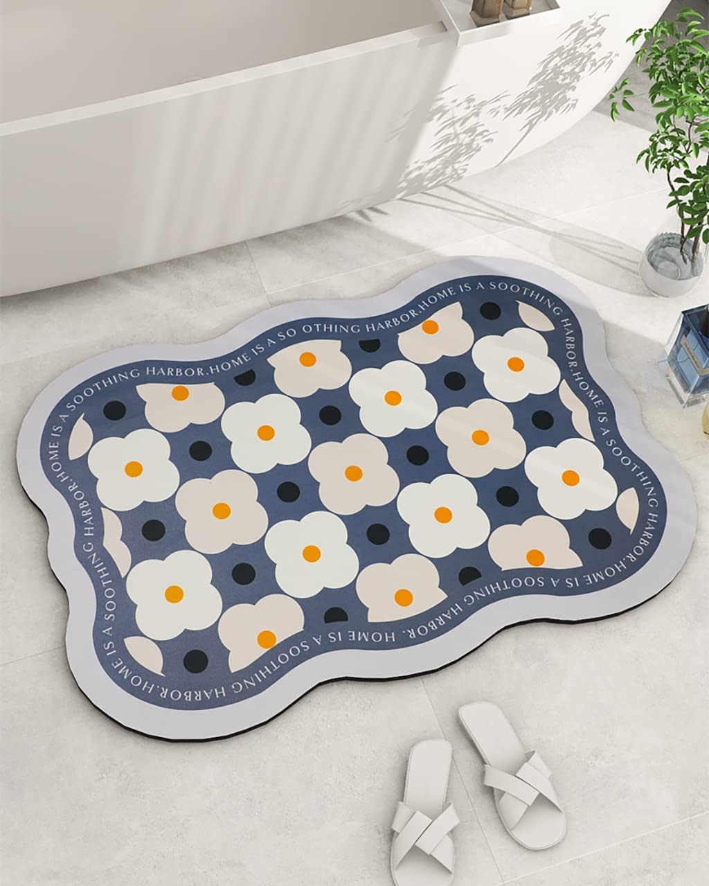 Alfombras De Baño Alfombra De Baño, Alfombra Antideslizante De Barro De Diatomeas Alfombra De Piso De Baño Súper Absorbente Alfombra De Secado Rápido para Baño Cocina Sala De Estar Almohadilla para