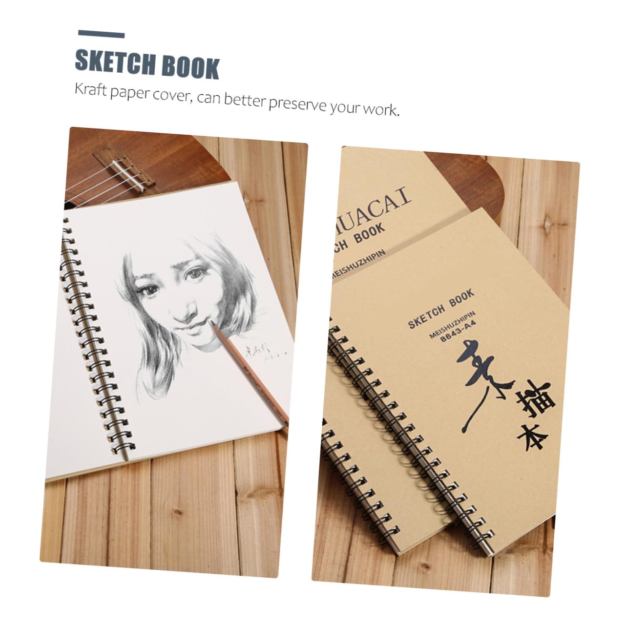 TEHAUX Carnet De Croquis Portable 8k En Papier Épais, Lot De 2 Pour Étudiants, Amateurs De Dessin, Format Compact, Léger Et Solide, Adapté Aux Voyages Et Activités Extérieures