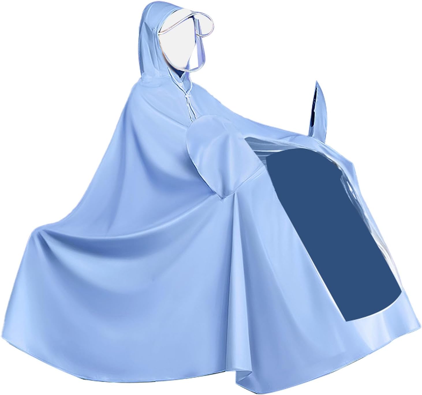 Electric Bikes Raincoat, Cycling Water Proof Poncho, Full Body Reusable Long Poncho, Reusable Rain Poncho