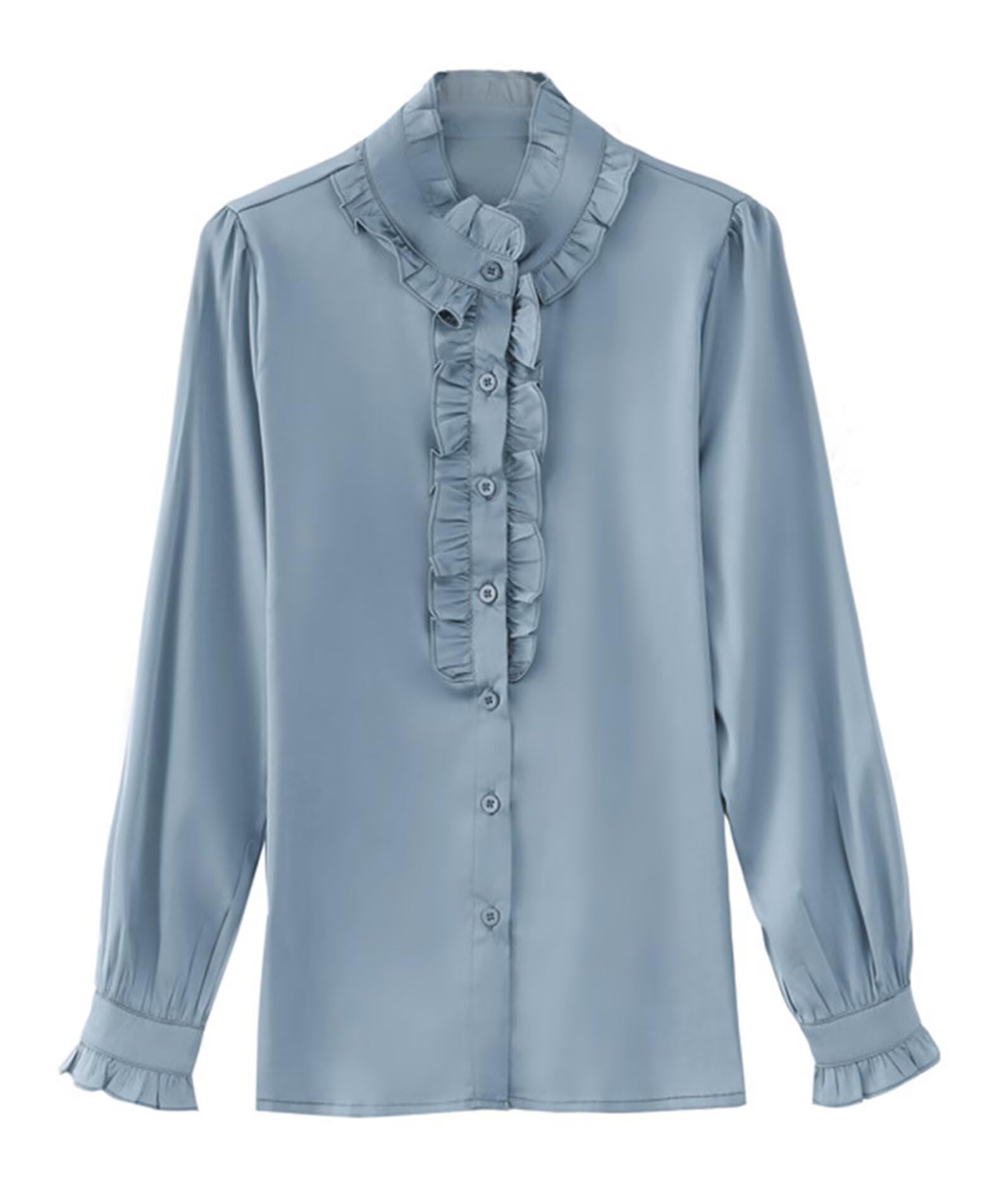 HNVAVQ Camicia Donna 100% Seta Blusa da Lavoro e Cerimonia