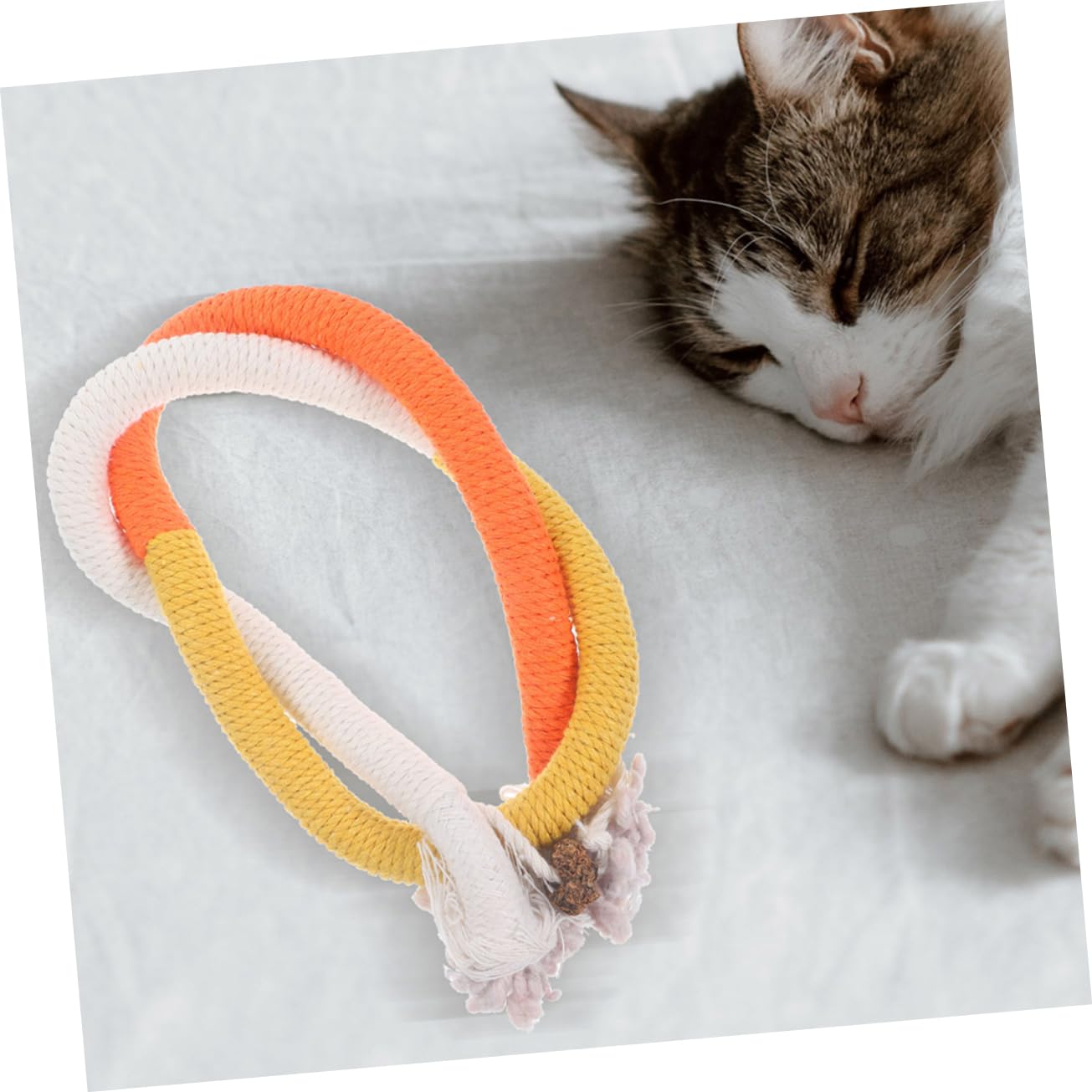 POPETPOP 15 Pièces Jouets De Corde À Mâcher pour Chat Jouets De Meulage De Voiture De Chat pour Chats D'Intérieur De Poignée De Chat d'herbe À Chat De Morsure
