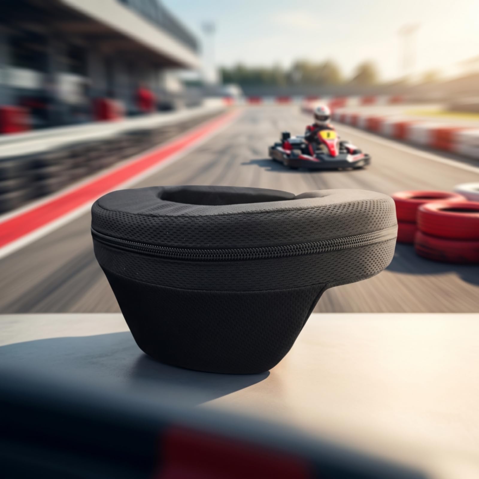 Paracollo con Cerniera Ergonomico Collare Collare per Sportivo Protettivo per Conducenti, Gare, Nero, Bambino