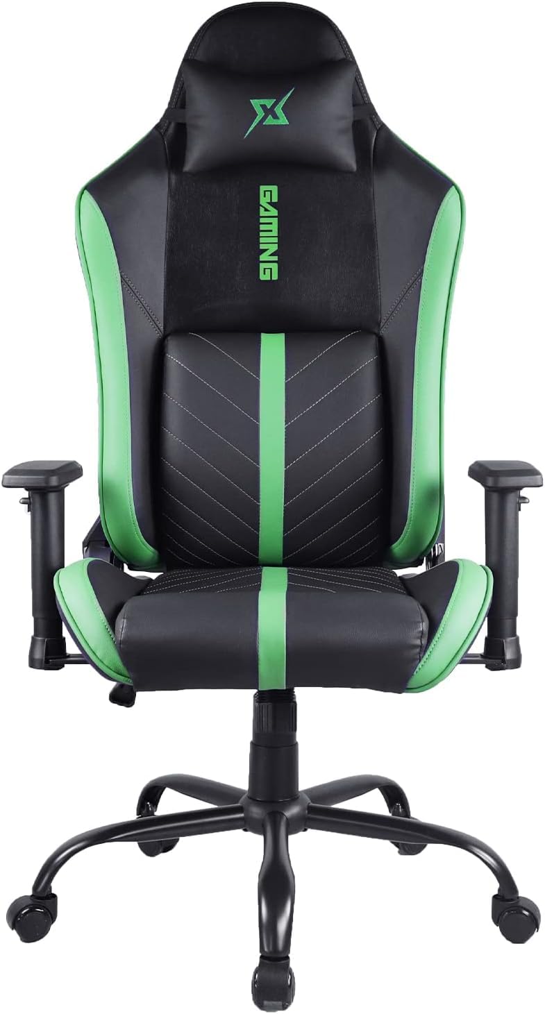 XSPORTS621 Ergonomic Office, Gaming Chair Ergonomic Office Chair,180° Recliner System,2D Adjustable Arm-Rest With Three-gear Backrest Adjustment Home Office Chair, Green