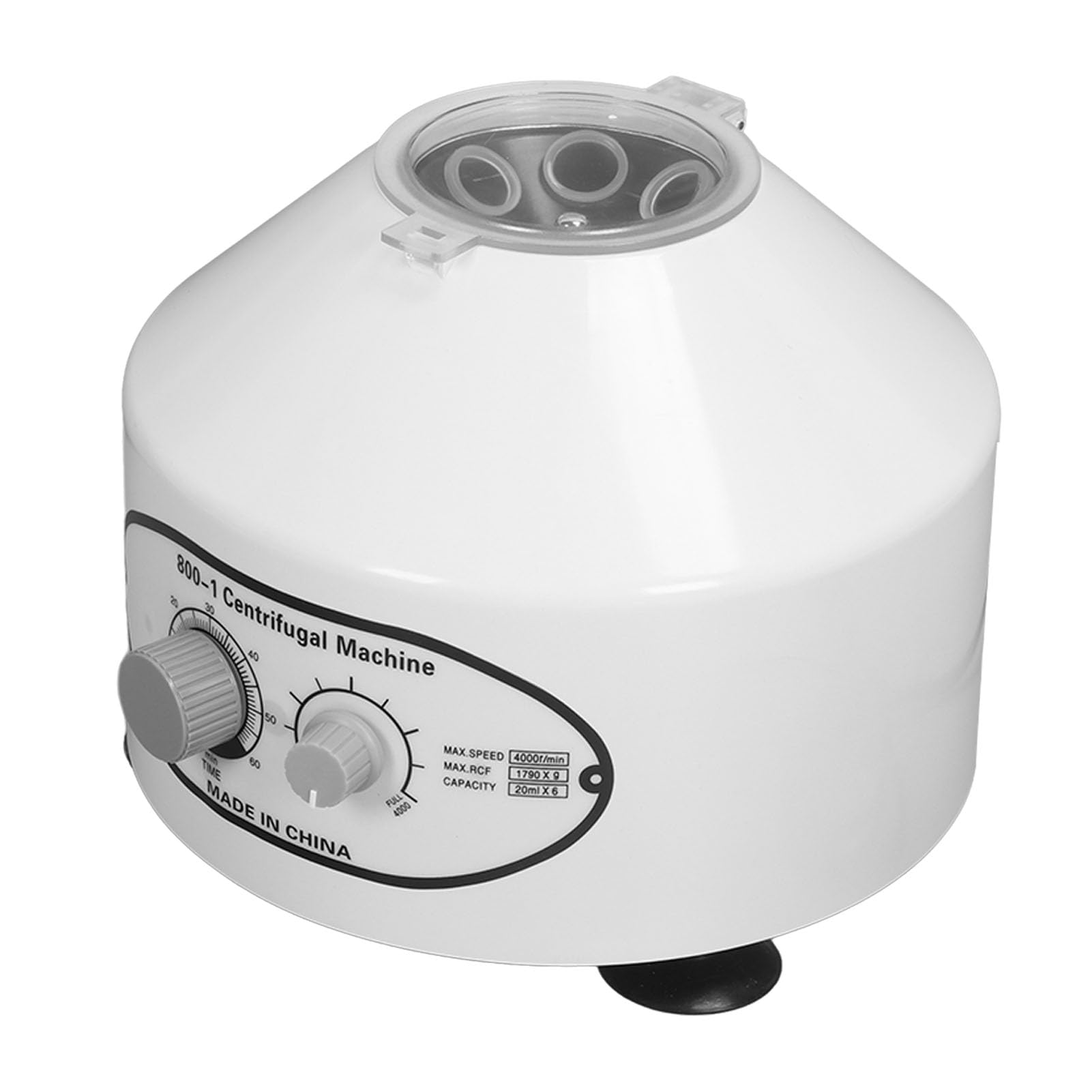 Asixxsix Benchtop Centrifuge, Máquina de Centrífuga de Laboratorio de 4000 Rpm con Rotor y Temporizador de 20 Ml X 6, para Granos de Aceite, Separación del (EU enchufe 220V)