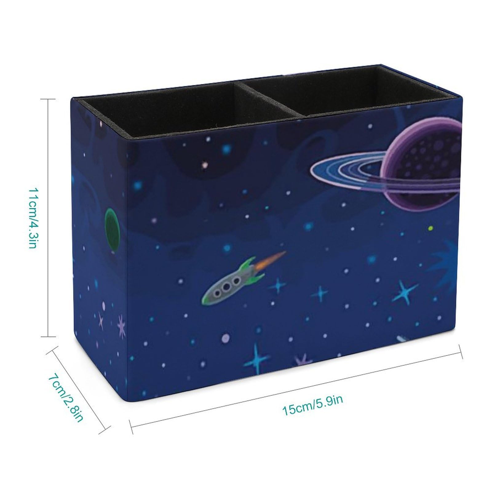 Amazon.co.jp: ペンスタンド ギャラクシー 星空 ロケット ペン立て 2格