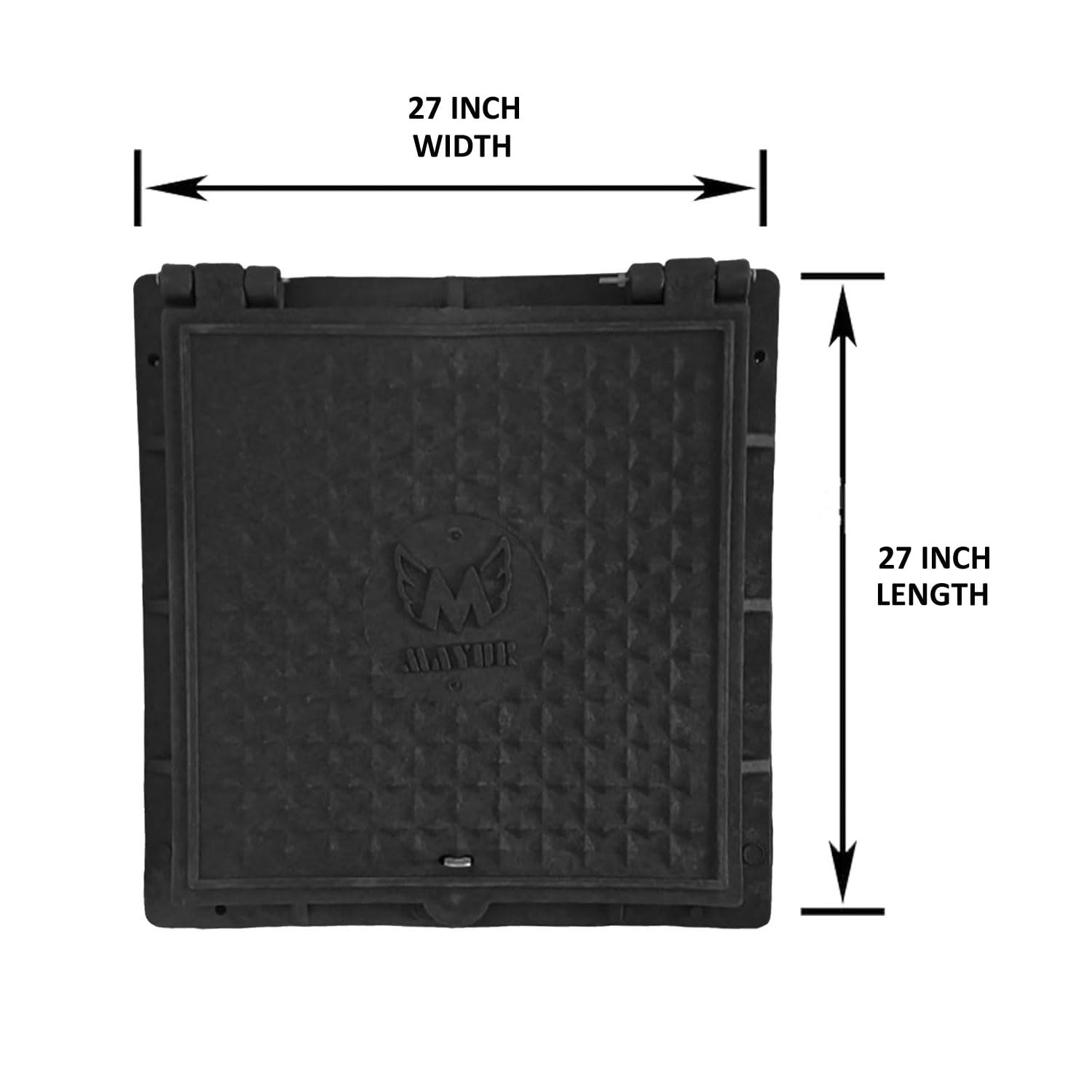 GAYATREE CORPORATION Heavy Duty Flat Manhole Cover, 5 Tons Capacity Sump Cover for Black LPDE Plastic || Durable and Secure Solution for Basement Protection - (Size-27 x 27 Inch) (Pack of 1) 4