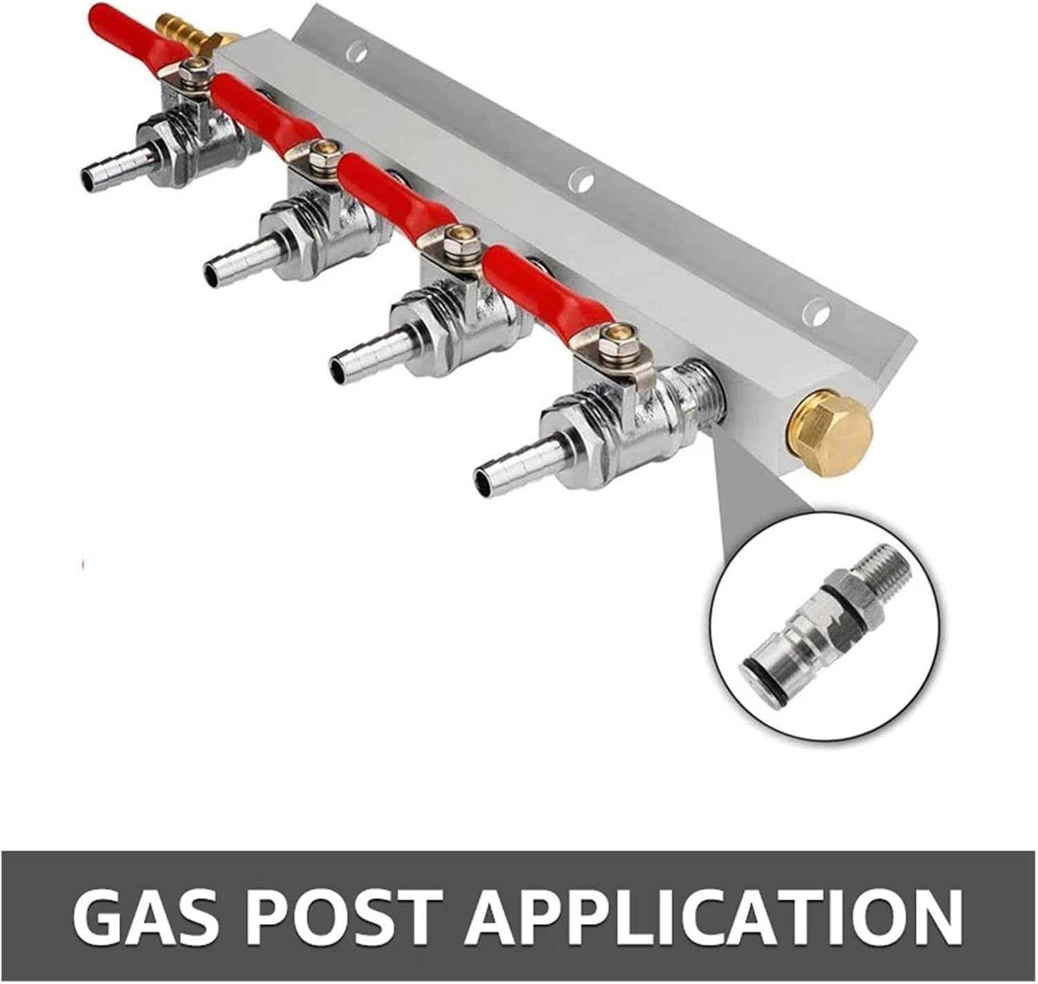 Brewing accessories Homebrew Ball Lock Post, 19/32'' Gas/Liquid Corny Keg Adapter,1/4'' Male Bulkhead NPT Hex Nipple Beer Keg Pressure Relief Valve Brewing accessories(1)
