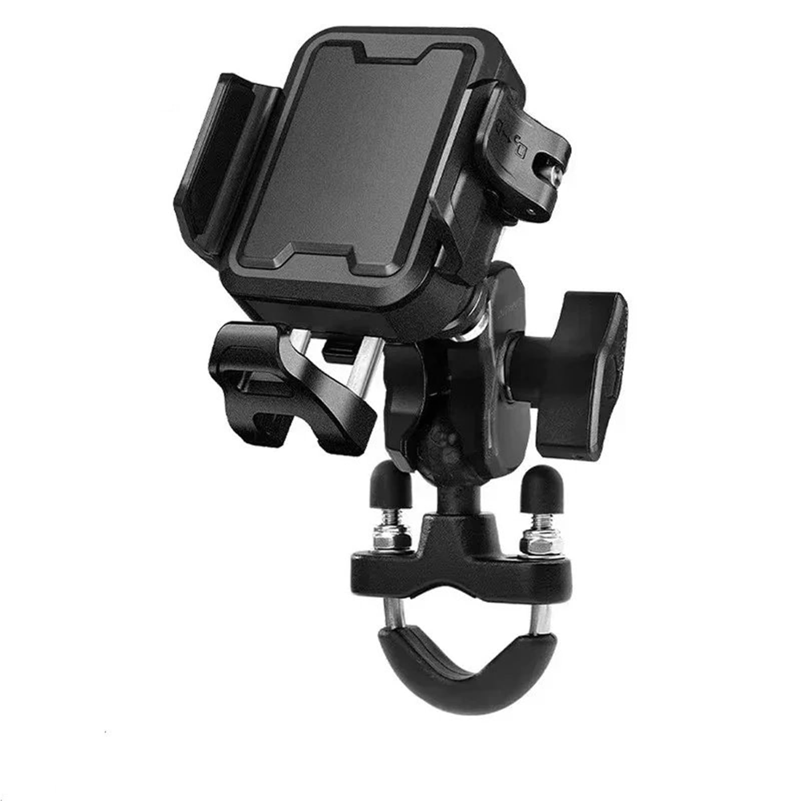 Support navigation GPS moto avec chargeur Type-C noir réglable antichoc
