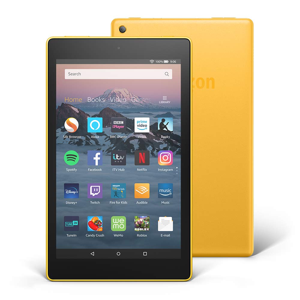 Fire HD 8 Tablet, 16 GB, Yellow—with Ads (Previous Generation - 8th)