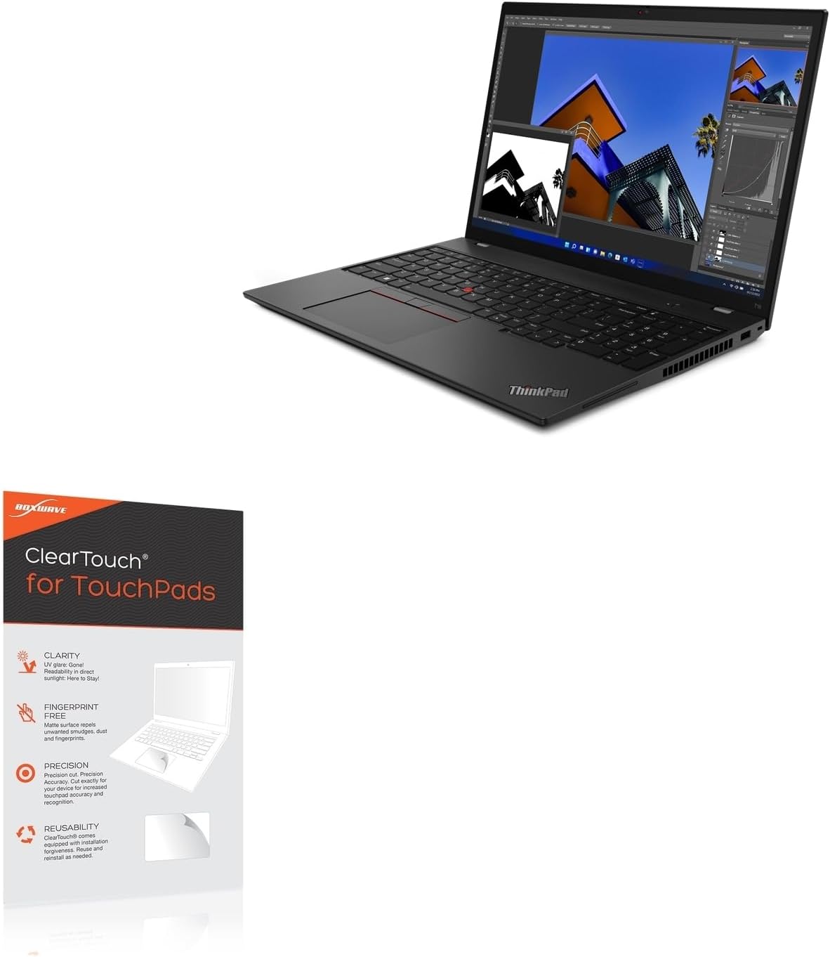 BoxWave Touchpad Protector Compatible with Lenovo ThinkPad T16 (21BV) - ClearTouch for Touchpad (2-Pack), Pad Protector Shield Cover Film Skin
