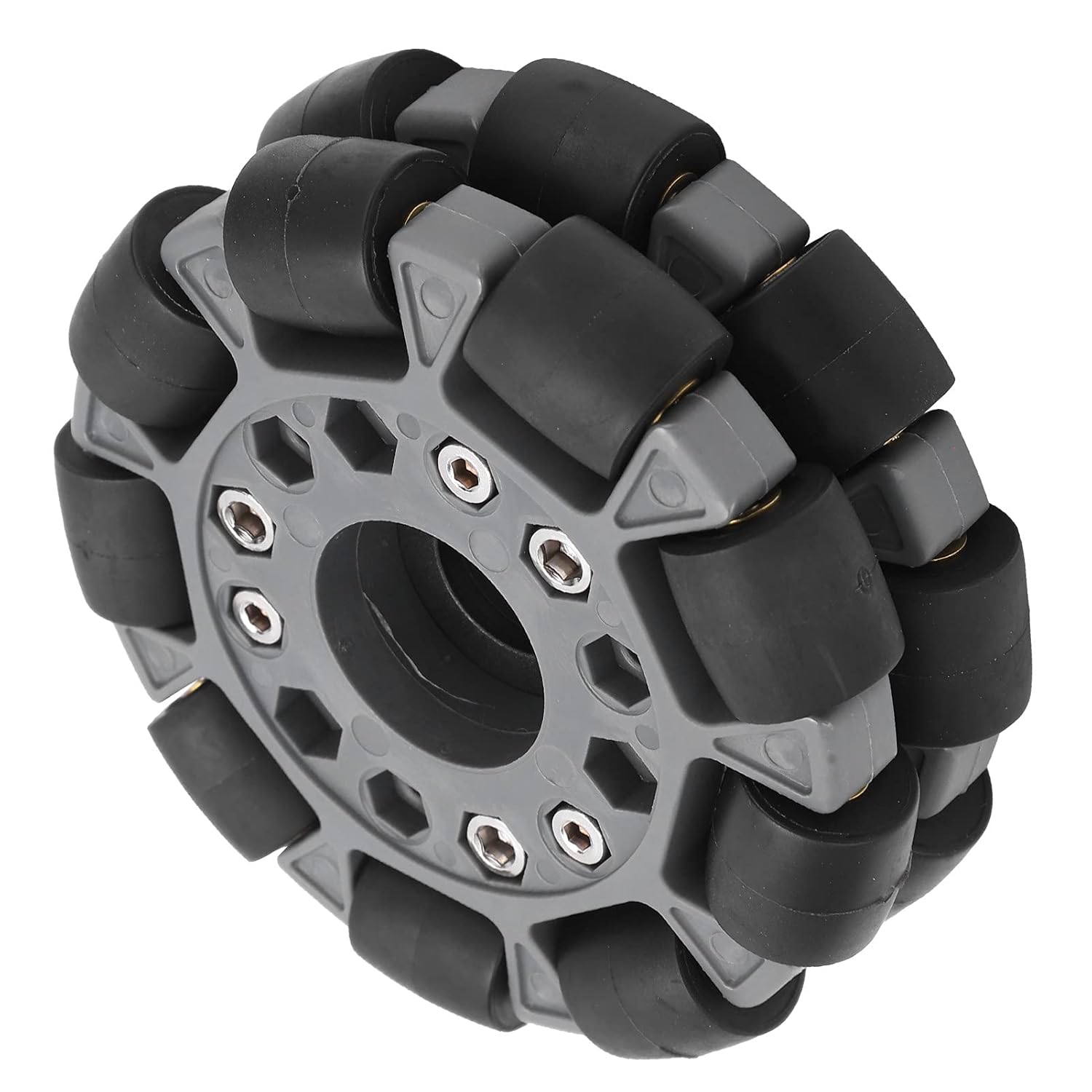 ZJchao Mecanum Wheels, 100mm Directional Double directional Wheel Replacement Accessories for Smart Robots Directional Robot Kit Mecanum DIY Load 20kg for Robotic Kit