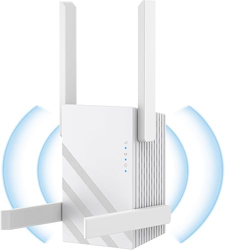 Amplificador de señal WiFi 2025, repetidor WiFi de doble banda 5 GHz2.4 GHz, amplificador WiFi de 1200 Mbps con puerto Ethernet compatible con más