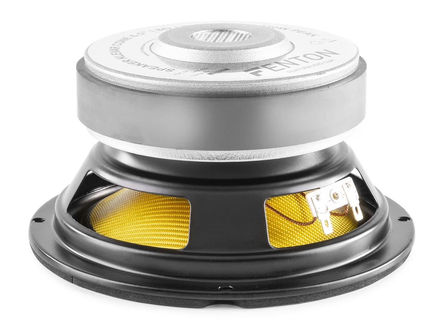 FENTON WK16 - Altavoz de Graves Fabricado con Cono de Kevlar de 6,5", 250 vatios de Potencia, Bobina ventilada Resistente al Calor, suspensión de Goma, diafragma de Fibra sintética Resistente