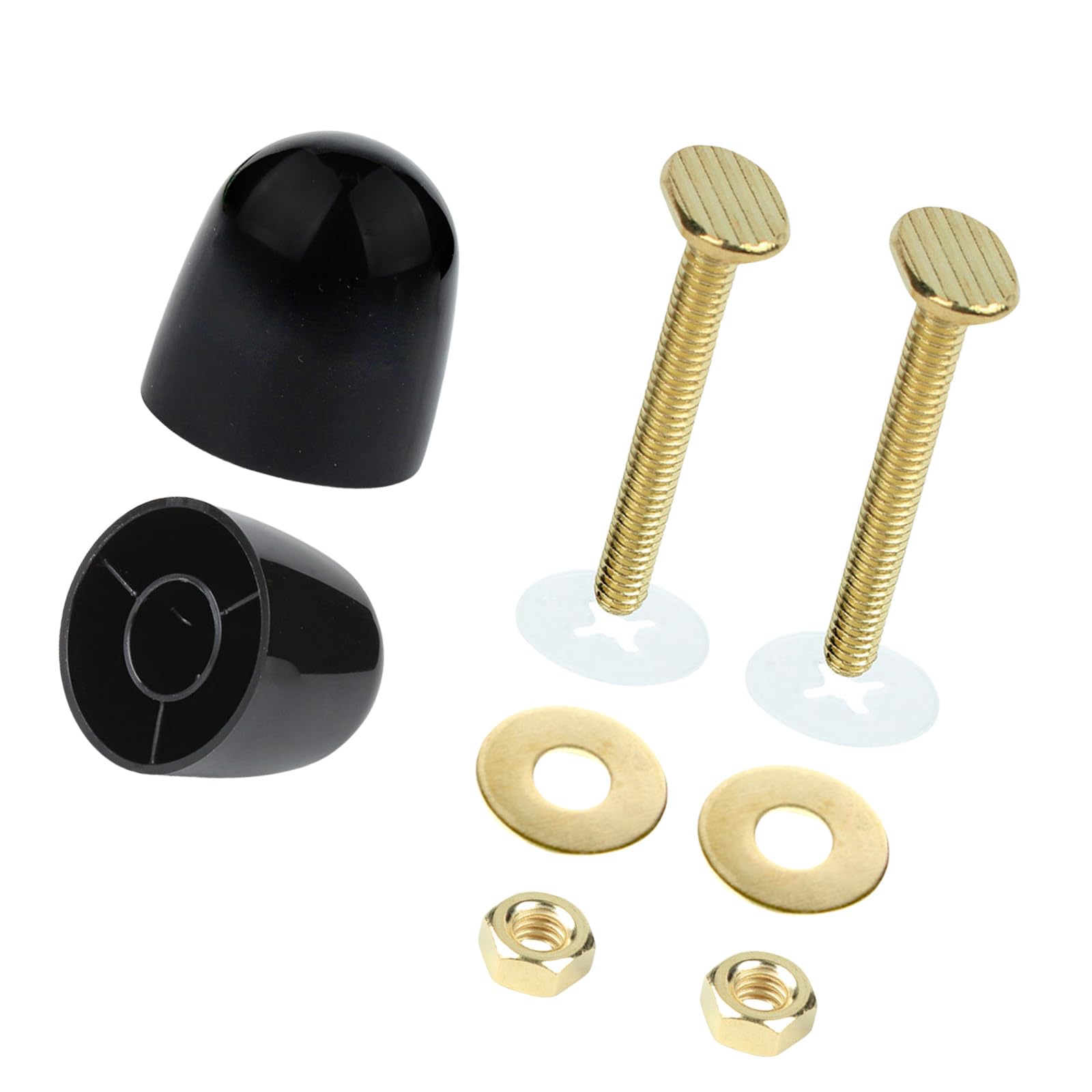 Rustproof Toilet Floor Screw Set Copper Fasteners with Snaped on Covers Universals Bathroom Hardware Upgrades Accessory Toilet Hardware Accessories