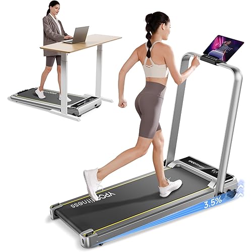 Walking Pad Treadmill, Walking Pad with Incline, Foldable Treadmills for Home Office Gym Exercise, Portable Desk Treadmill for Jogging&Running, Running Machine for Workout Exercise