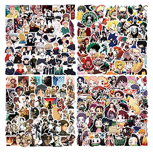 200 PCS Anime Stickers Vinyl Waterproof Stickers for Laptop Water Bottles for Hydro Flask Skateboard Computer Phone Anime Sticker Pack for Kids/Teen (200 PCS Anime Stickers)