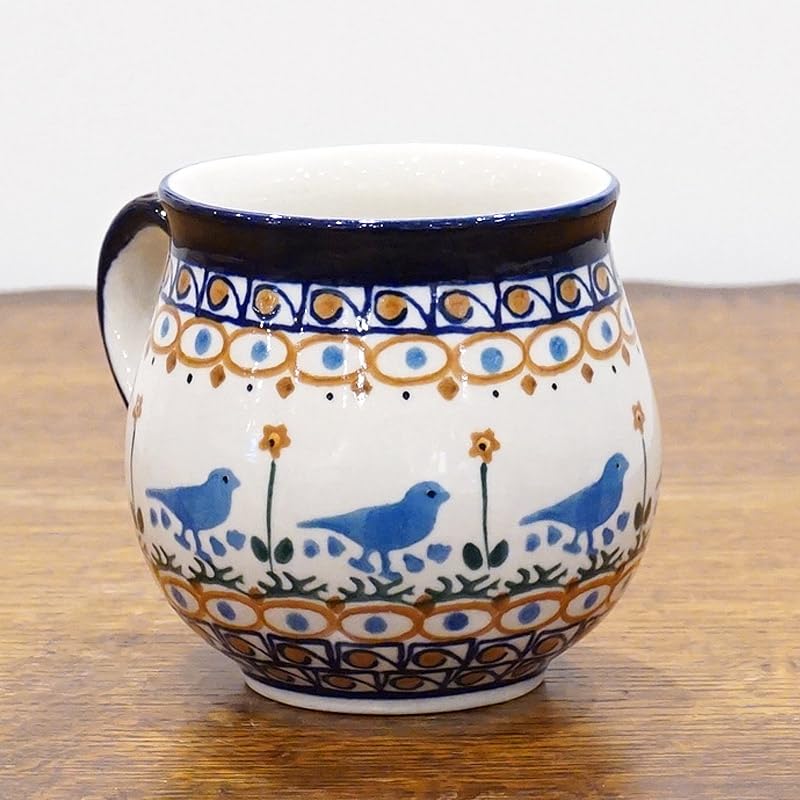 新品　ポーリッシュポタリー　マグカップ　プレート　セット　鳥 新品 ポーリッシュポタリー マグカップ プレート セット 鳥