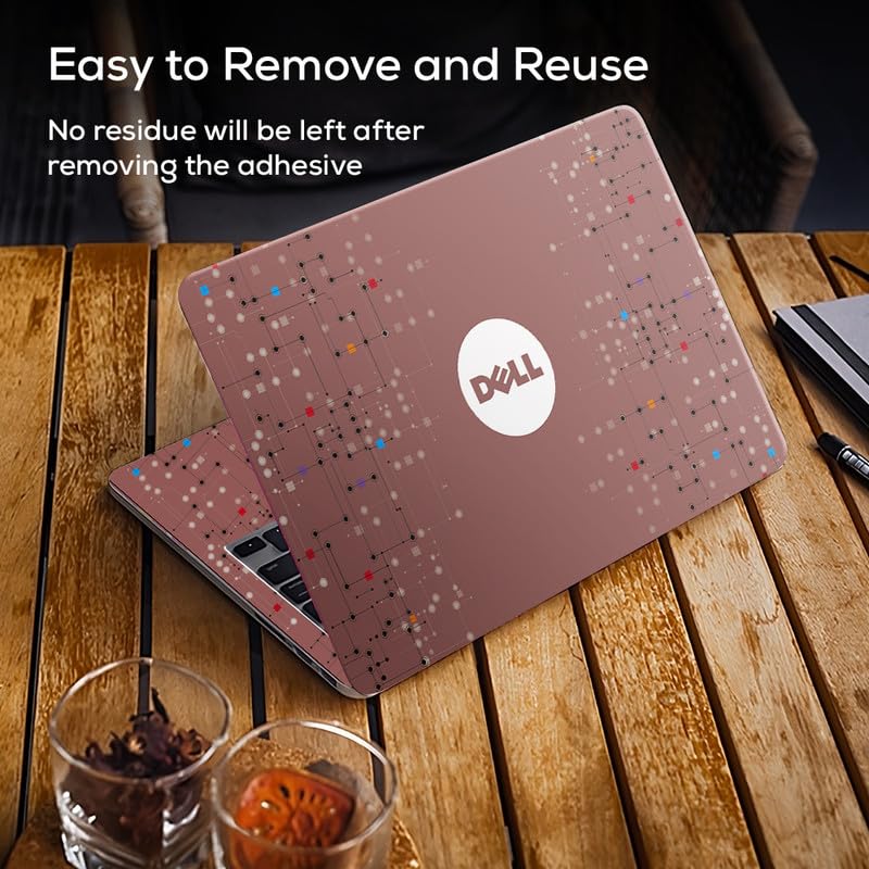 Image of Galaxsia DSGN 296 Full Body Laptop Skin Bubble-Free| Laminated & Removable | HD Quality Sticker for Laptops Upto 15.6 Inches Compatible with DELL
