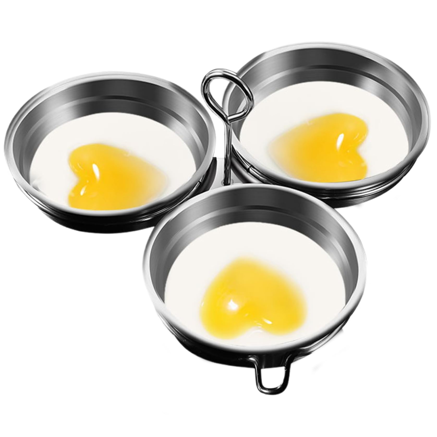 Cazador furtivo de huevos de acero inoxidable para cocinar sin grasa y evitar quemaduras