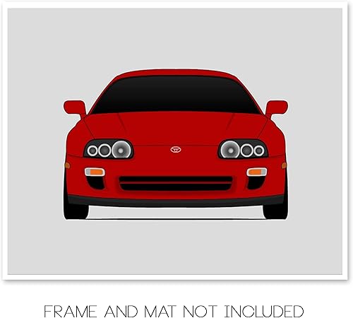 Miniatura 2 de Toyota Supra MK4 A80 (1993-1998) Twin Turbo Inspired Poster Print Wall Art Decor Handmade (Unframed)