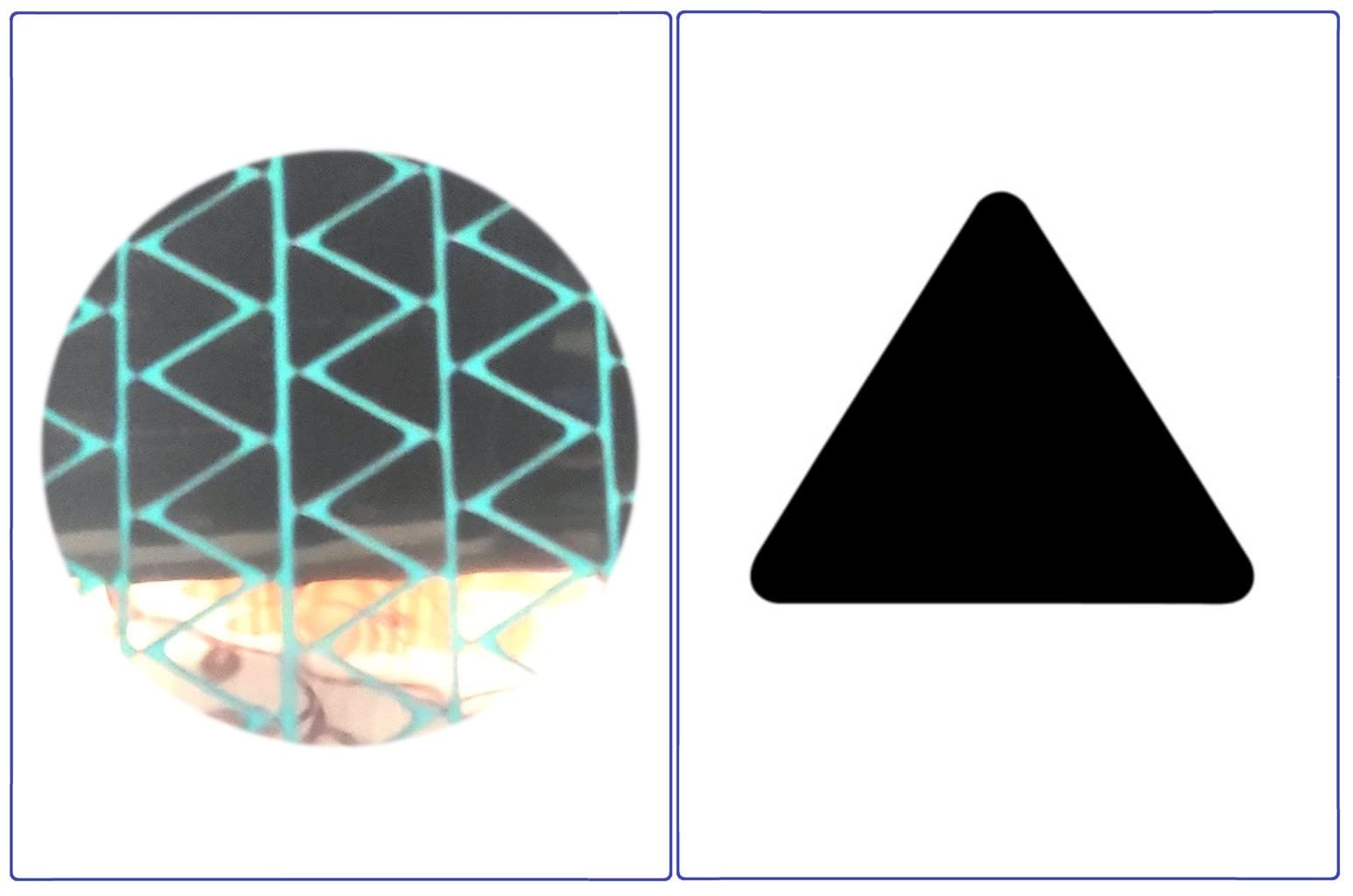 GoSetGet! Silver Triangle (10mm, 2700+ Stickers) Mirror Sticker Sheets for Crafts & Embroidery Work, Lippan Art, Foil Material Water Proof, Strong Adhesive, Lasting Mirror Shine. (Triangle-Silver)