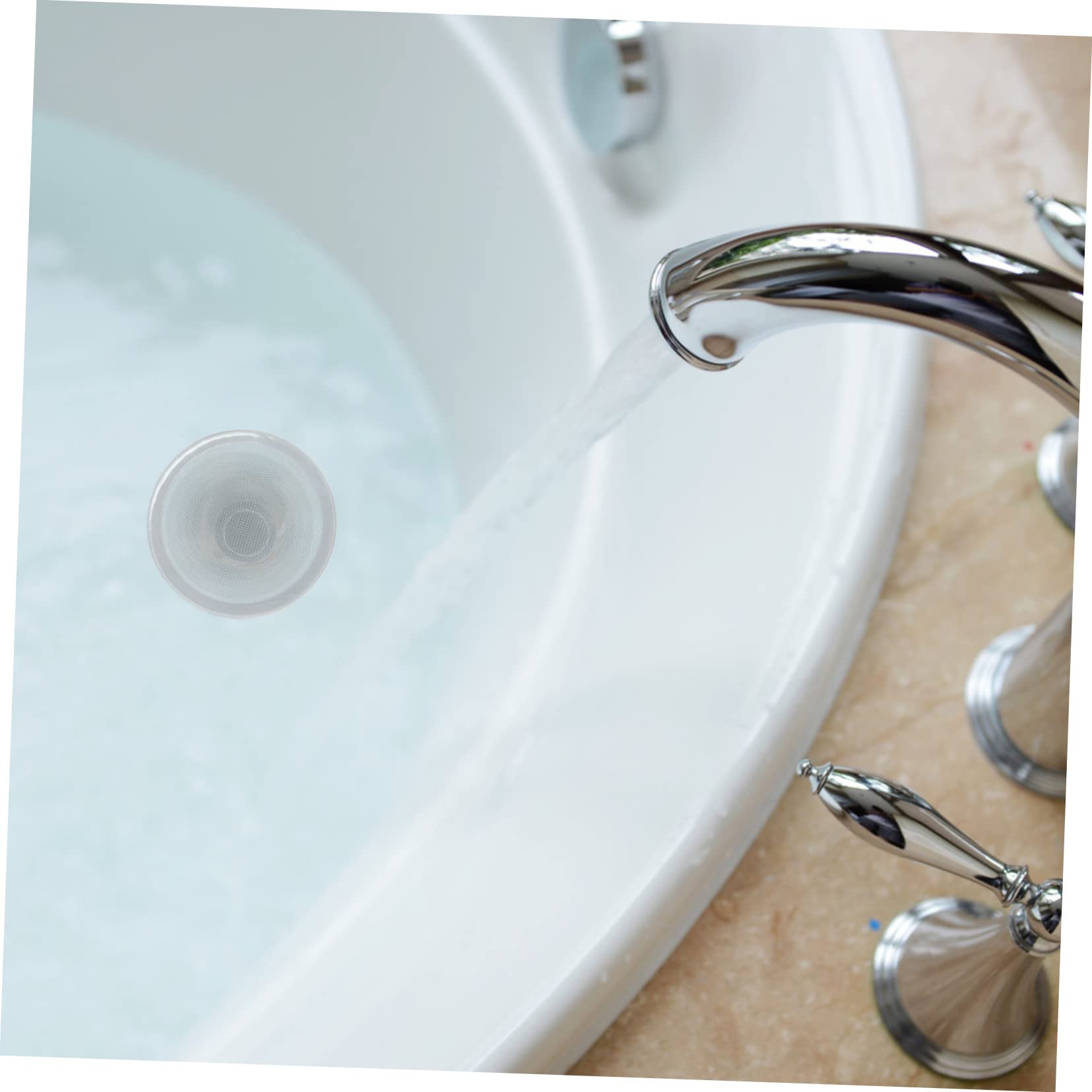 Operitacx 5 Series Filtro De Acero Inoxidable Colector De Drenaje De Cabello Baño Filtro De Malla Filador De Receptor De Cabello De Drenaje De Ducha Filtro De Bañera Plata 4 Piezas X 5