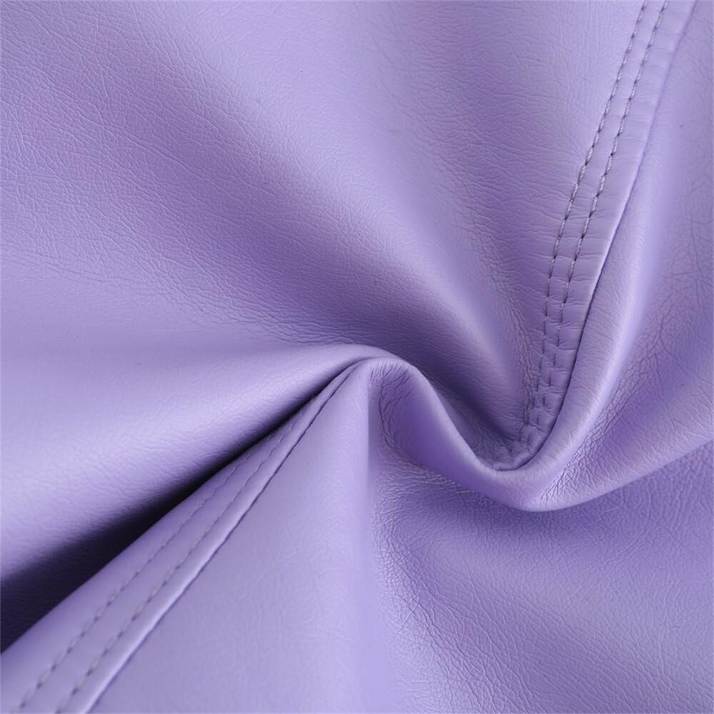 YFFUSHI Damska sztuczna skóra motocykl kurtka damska klasyczna PU krótki dopasowany płaszcz, Fioletowy, M