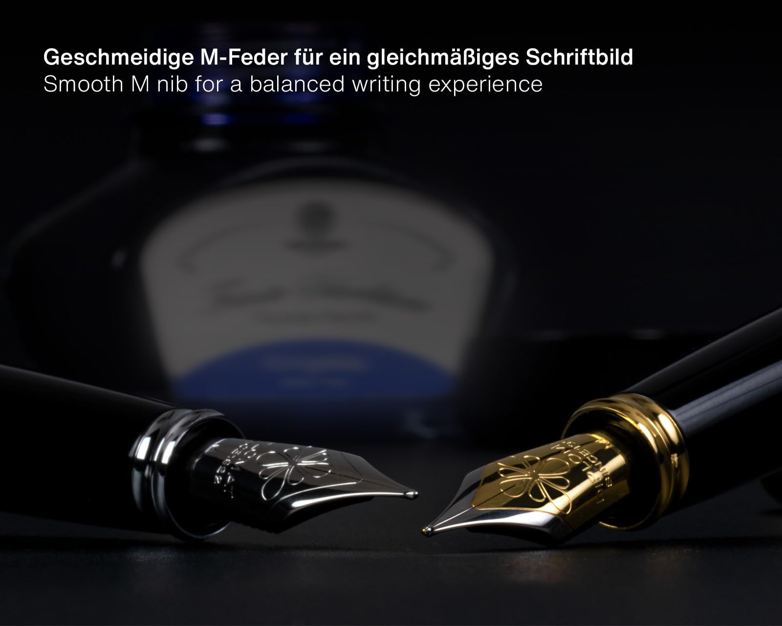 Diplomat Excellence A2 Füllhalter-Set Skyline Blau, Holzbox Wenge | Mit Edelstahlfeder M, 30 ml Octopus Tinte Königsblau, Konverter und Holzschatulle aus Wengeholz als Stifteetui