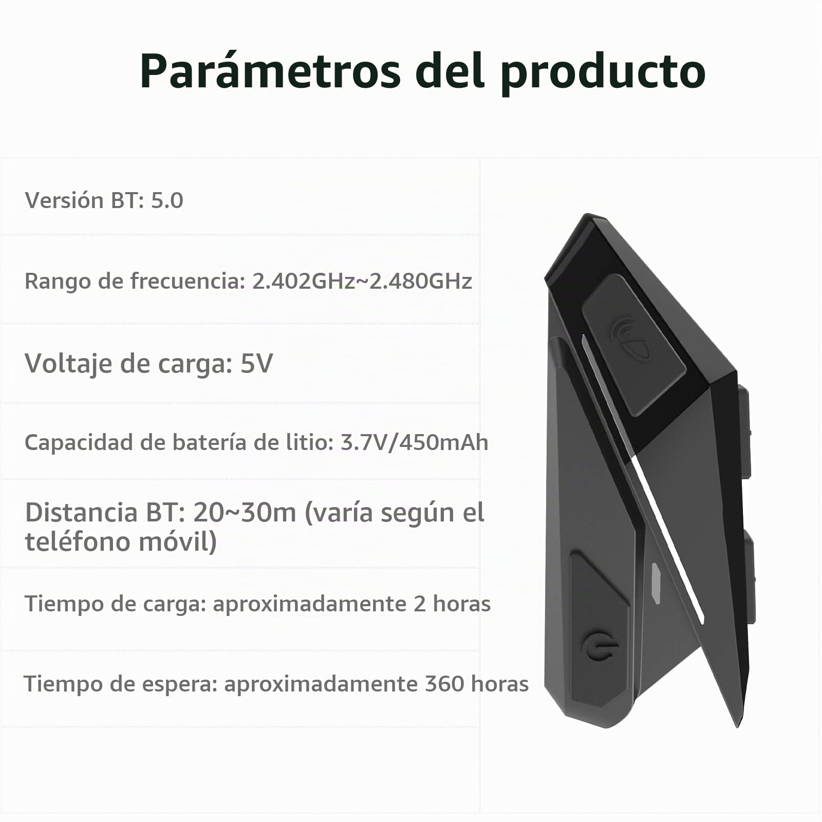 OBEST Auriculares Casco Moto Blutooth Inalámbrico