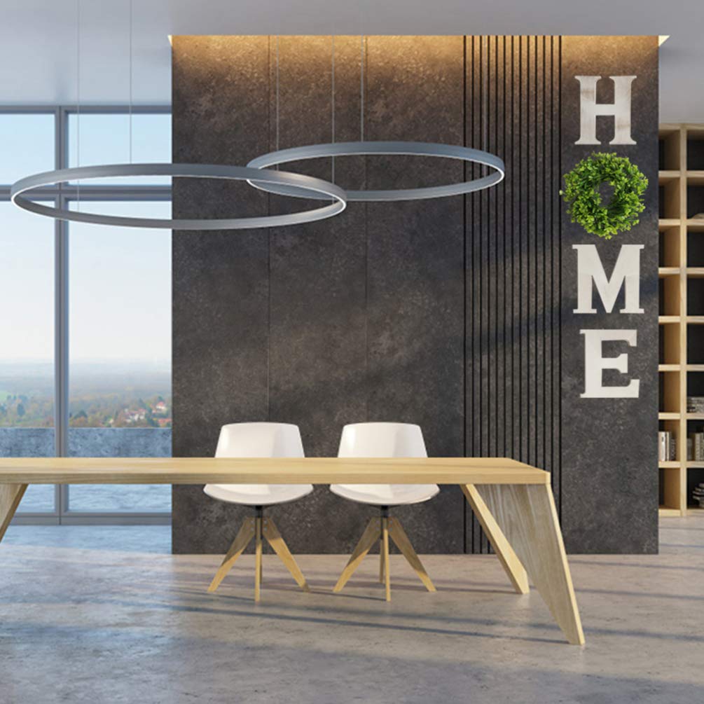 Homoyoyo Adorno Colgante de Madera Blanco Letras Home para Decoración de Pared en Oficina en Casa y Fotografía, Diseño Único y Elegante