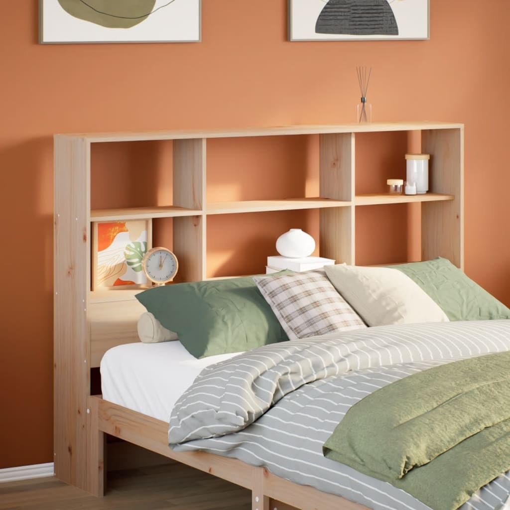 Xichuzi Cabecero de Cama con almacenaje Madera Maciza de Pino 135 cm, Cabeceros Cama, Cabeceros Moderno, Cabezales Cama, Muebles Habitacion, Cama Cabeza, Mueble Cabecero - 855663