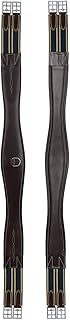 Equinavia Valkyrie Fancy Stitched Padded Leather Hunter Girth - Chocolate Brown - 54 in