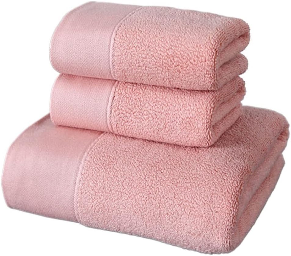 Towel Bath Towel Set Gift Box Cotton Bath Towel Three Set Adult Increase Thickened Soft Water Towel(A 3PS)