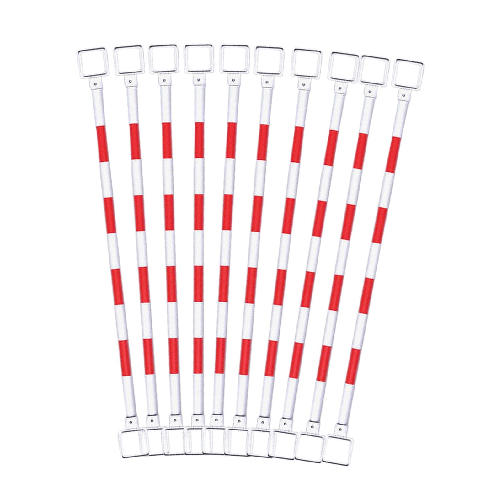 WOTZOV 10 Pcs Retractable Traffic Cone Bar - Lightweight Plastic Connectors For Parking, Loading Docks, Construction Sites & Crowd Control - Ideal For Safety