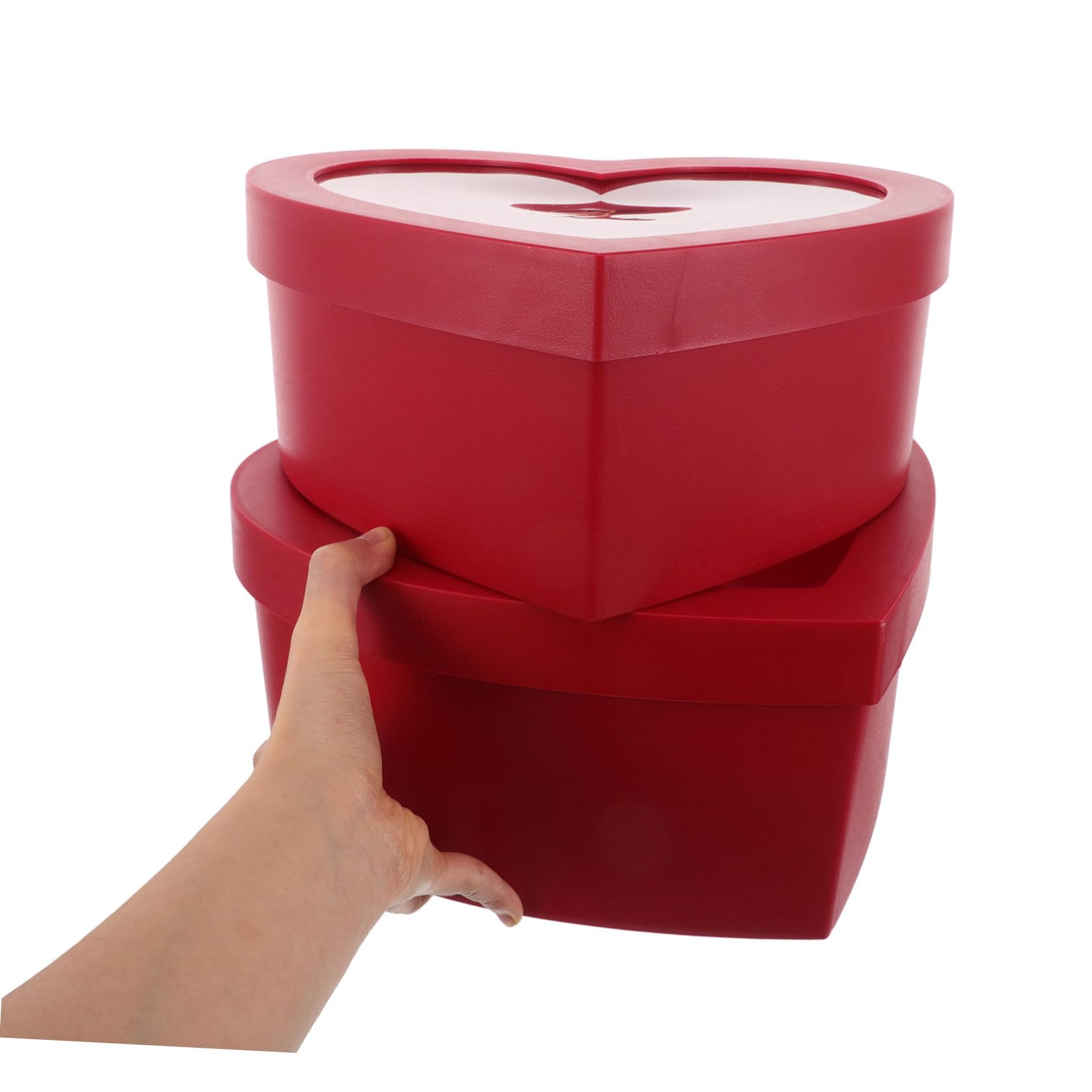VILLCASE 2 Pezzi Scatola Regalo Forma di Cuore in Carta Rossa per San Design Versatile per Regali Personalizzati Adatta a Occasioni Romantiche e Decorazioni Fai da Te