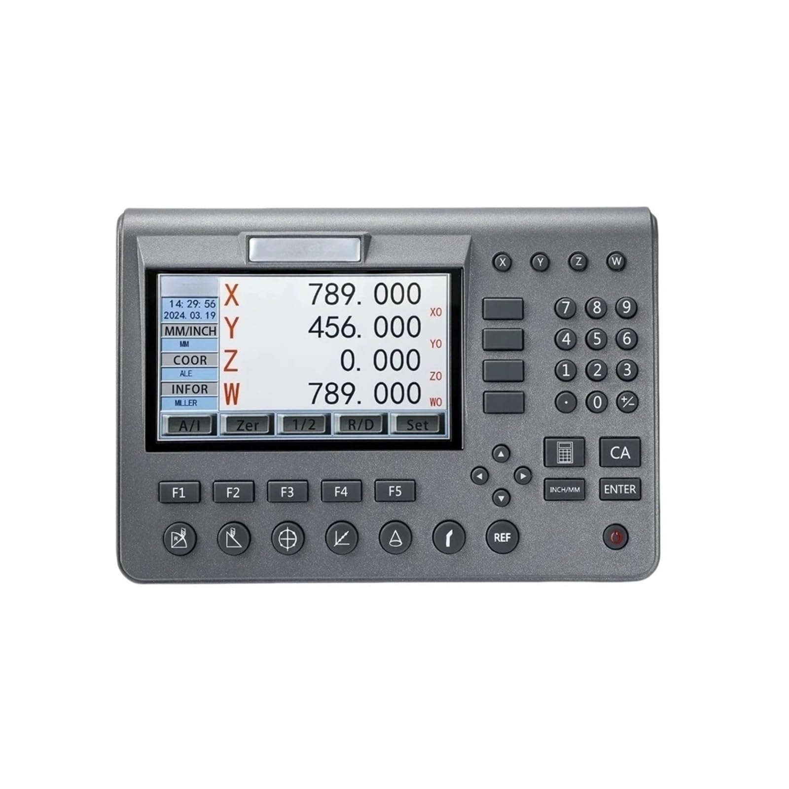 Liniał liniowy, Zestaw 4-osiowych, precyzyjnych cyfrowych odczytów LCD DRO i 3-częściowy czujnik enkodera liniowego 0-1000 mm 5 um do toczenia frezowania do frezarki tokarki(SDS200 LCD DRO)