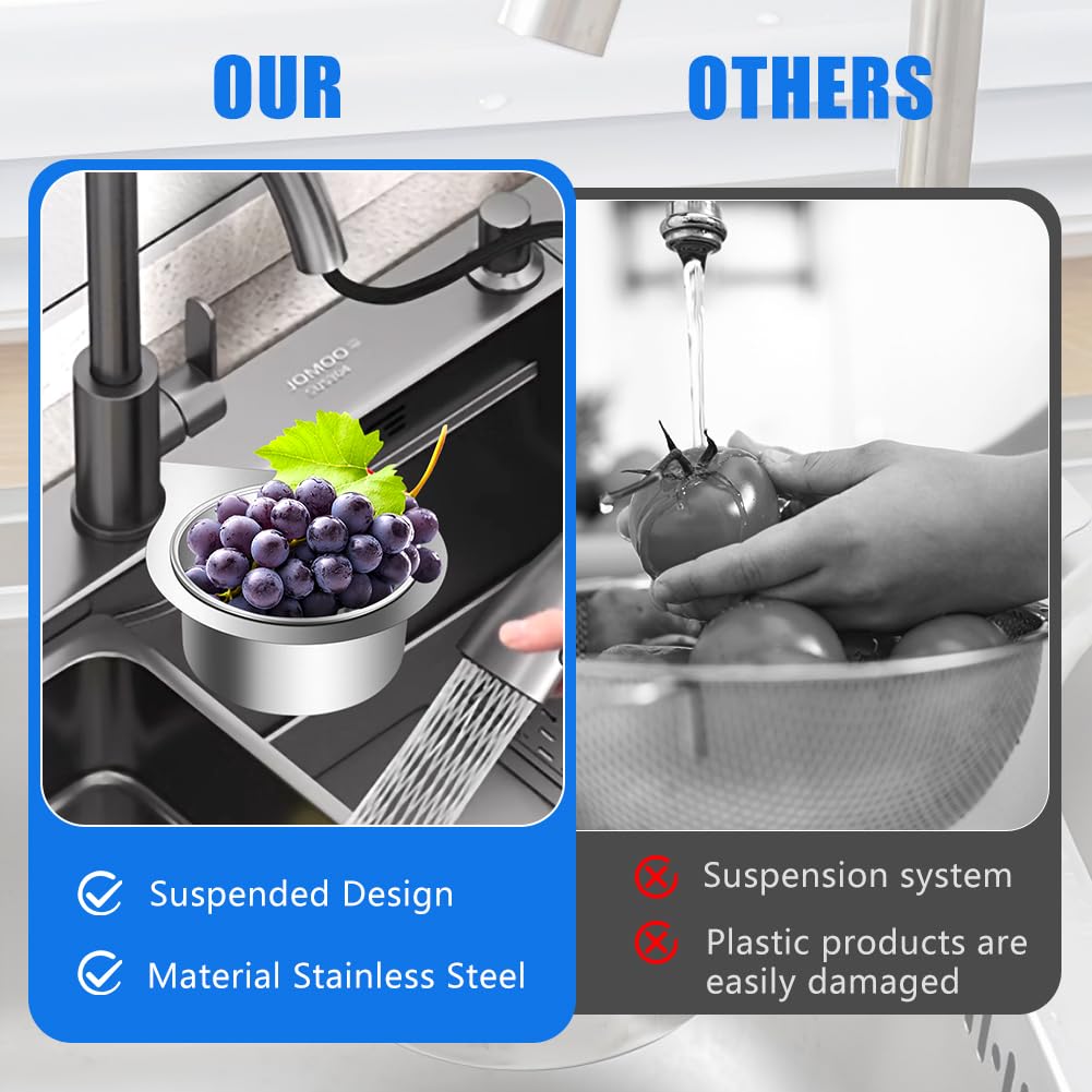 HOTUT Cestello per Lavello A Forma di Cigno in Acciaio Inossidabile, Cestello Per Lavello Ad Angolo Per Filtro, Sink Strainer Basket Rubinetto Cestino filtro da appendere per Lavaggio Frutta e Verdura