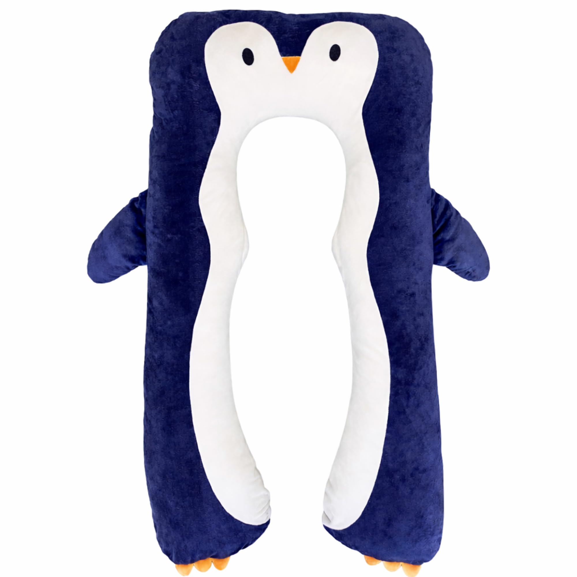 DRACA Seitenschläferkissen Kinder Pinguin Komfortkissen Anti Stress ADHS Einschlafkissen Multifunktionskissen Baumwolle Tierform Großes Kuschelkissen