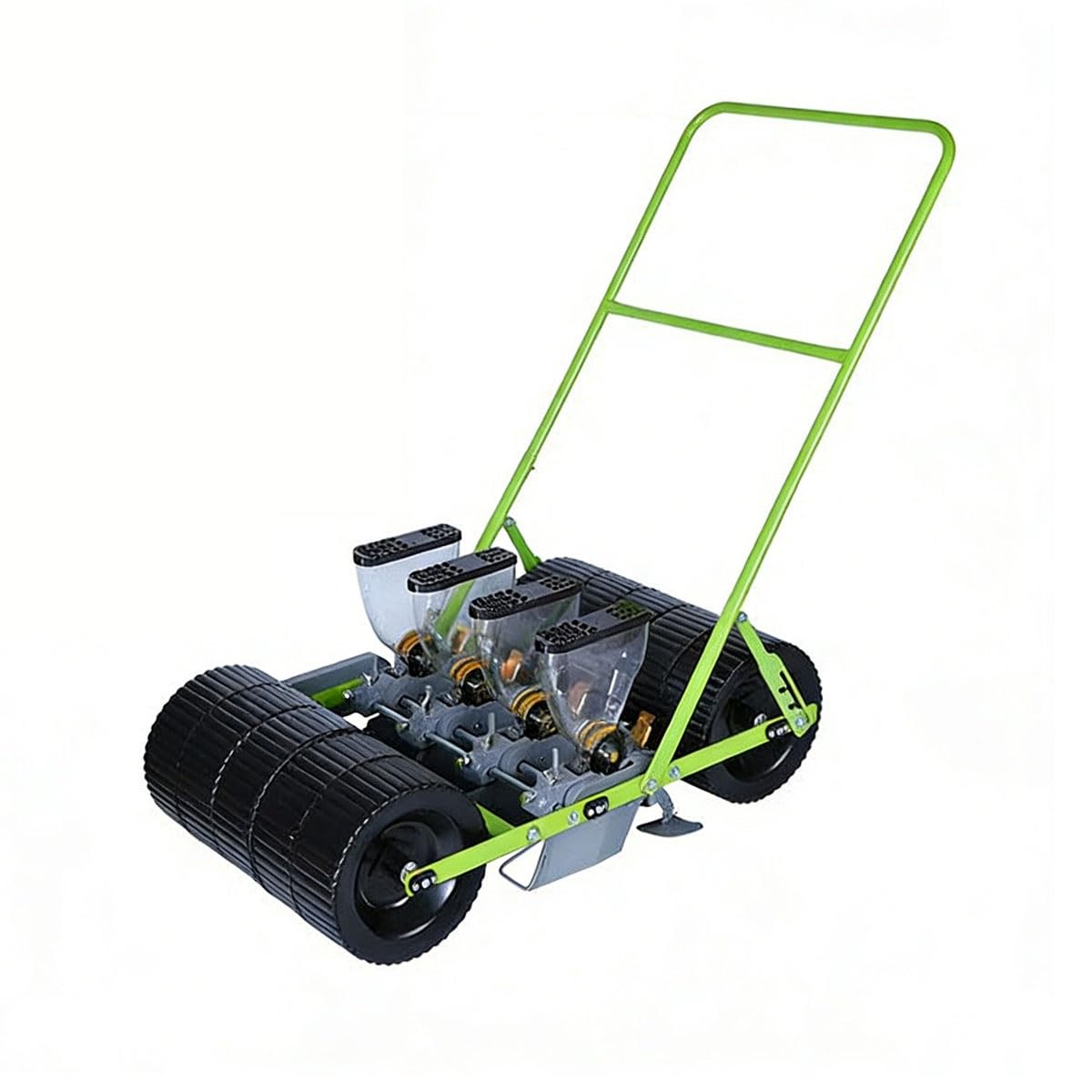 Sembradora de precisión para hortalizas, sembradora Manual de Empuje para jardín, máquina de siembra Manual Ajustable para sembrar una Variedad de Semillas de jardín.(4-Wheel)