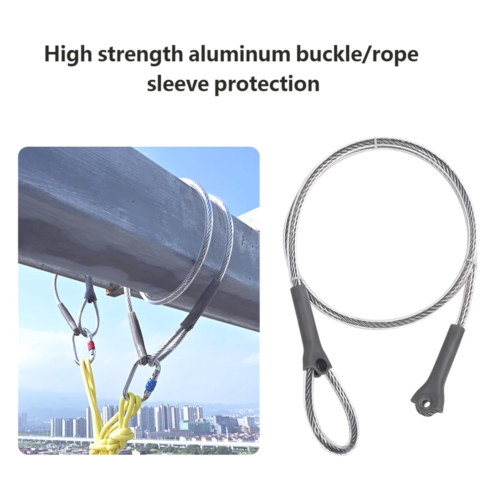 NUEAYMS Herrajes de cuerda de alta resistencia a la tracción, punto de anclaje Altitudes Work, equipo de escalada de seguridad robusto, acero Altitudes Work