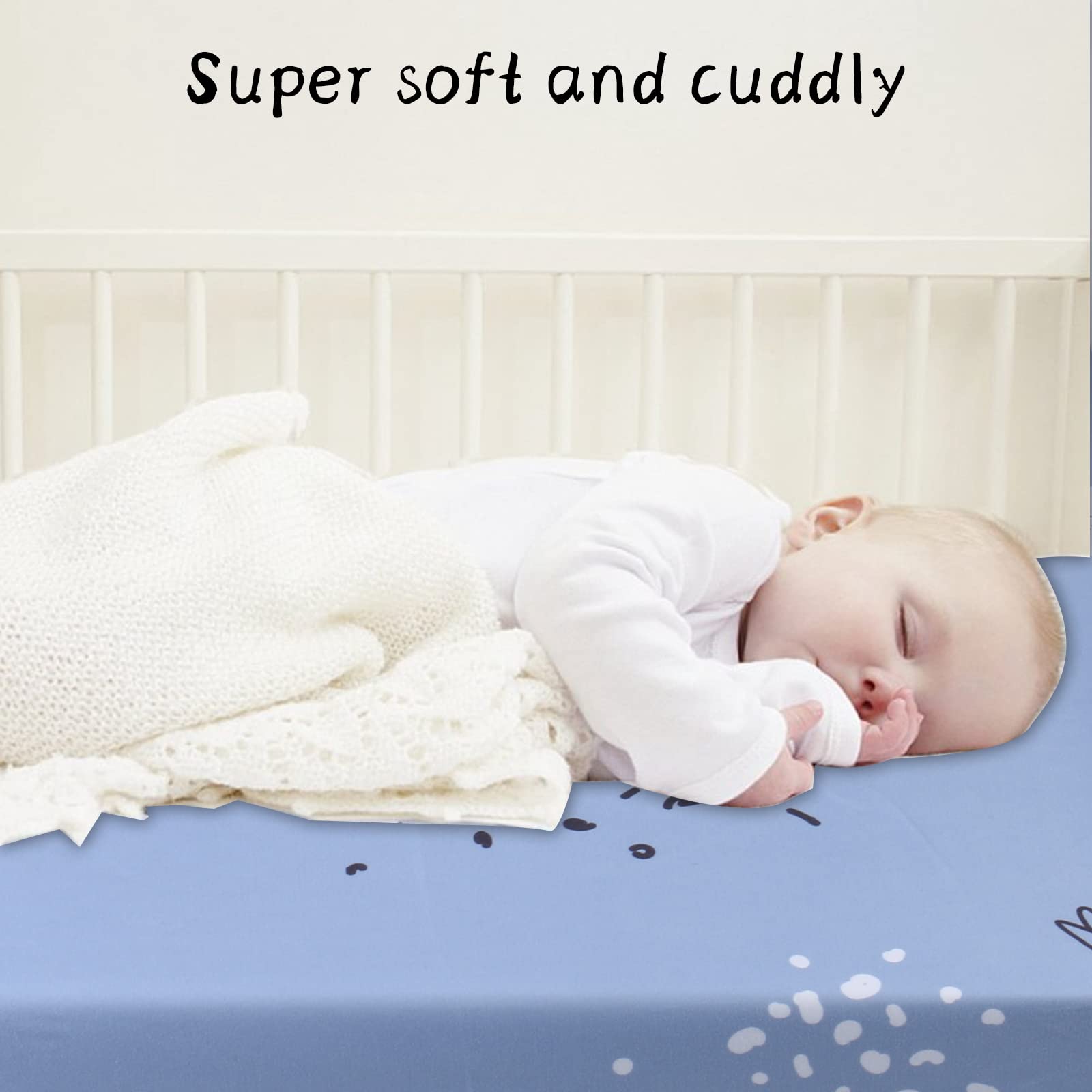 Lenzuolo Muslin Per Passeggino 35x75/40x80 Cm - Ipoallergenico, Morbido E Traspirante | Stampa A Pois Baby Blue | Per Zöllner, Träumeland, Alvi - Foto 10