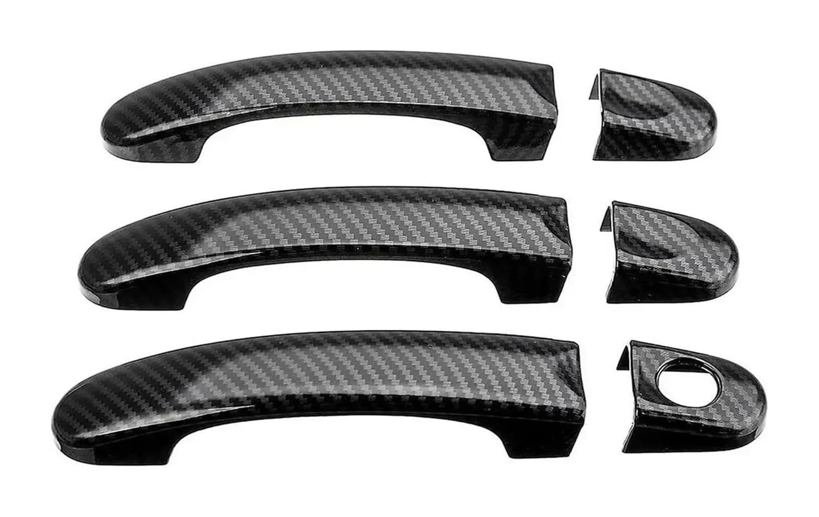Ysbvblrmrv Carbon Fiber Car Outside Door Handle Cap For Vw For Transporter For T5 T6 For Caddy 2003-2015 Car Accessories Exterior Door Handles /Gloss Black Outside Handle Cover Set(Carbon Fiber)