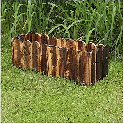 Jardinera para Patio Cama elevada para jardín Caja de plantación de cama de jardín elevada, maceta rectangular para exteriores, no se deforma fácilmente, madera maciza carbonizada, hortalizas en c