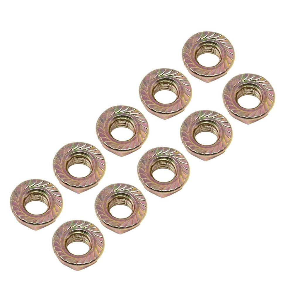 GULUANT 10 Pack Replacement 0401904 Serrated Flange Nut for Scag SWU36-15KH SWZU36-15KH SWZU48-17KA GC-3B Fabric 3-Bag Grass Catcher GC-STWC-CS61 Clam Shell Grass Catcher Models