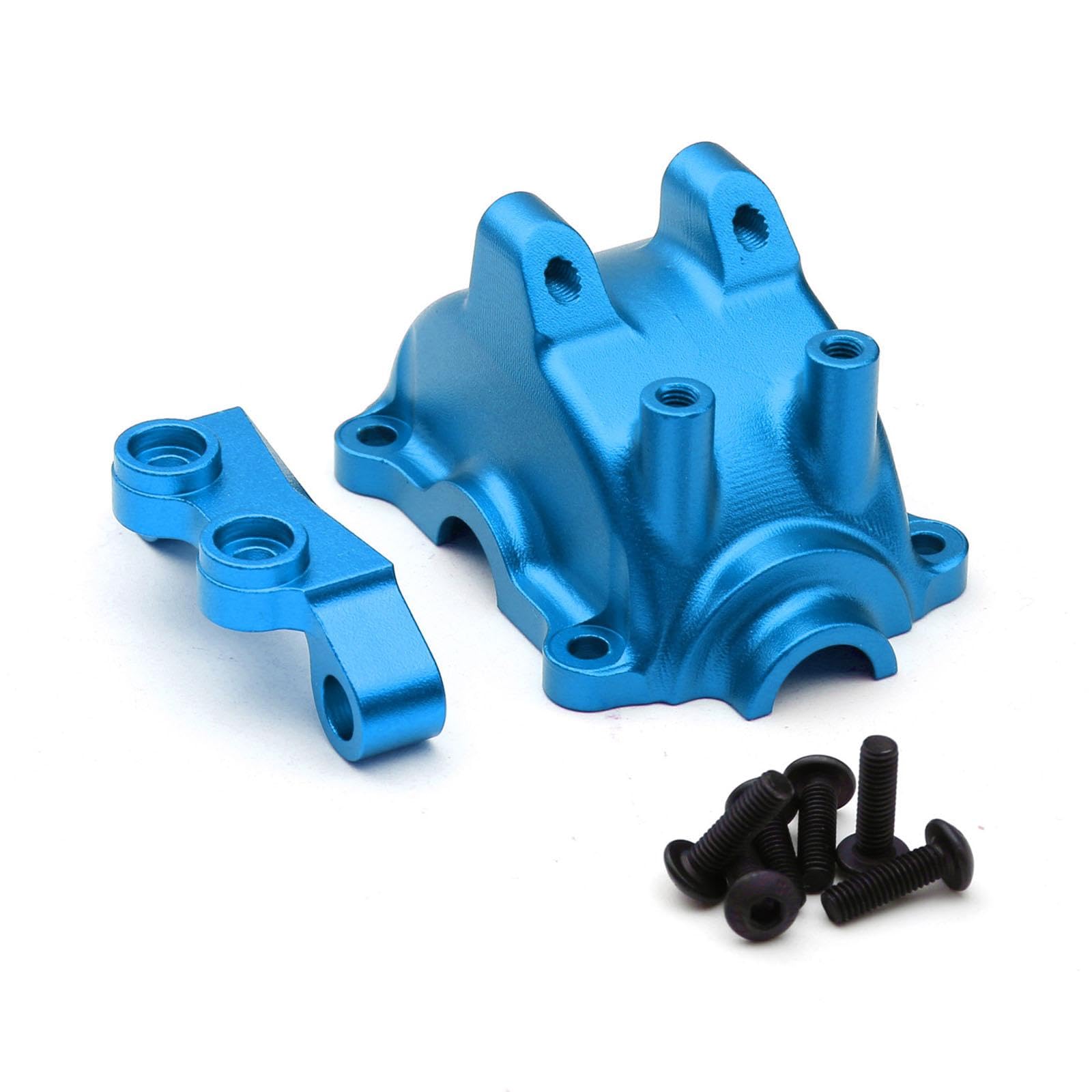 Tapa de Caja de Cambios de Diferencial para Coche RC 1:10, Piezas de Repuesto Profesionales con Soporte de Brazo para Camiones Oruga TT02, Accesorios, Azul