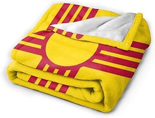 Mantas Manta Mullida para Todas Las Estaciones Ligera Y Suave Cómoda Decoración del Hogar Manta Cama Sofá Silla Sofá Adecuado para Adultos Y Niños Bandera del Estado De Nuevo Mexico 80x60 Inch